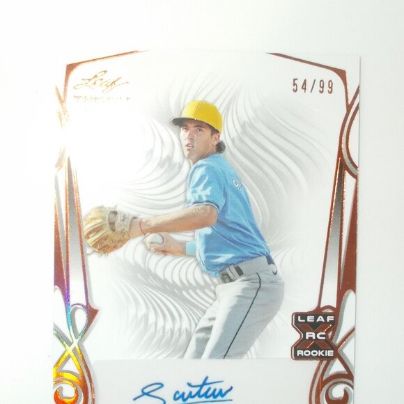Adrian Santana 2023 Leaf Trinity XRC BRONZE Auto 54/99 Tampa Bay Rays - Picture 2 of 6